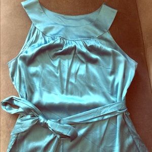 Aqua Blue Ann Taylor Silk Top